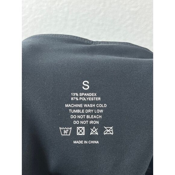 Barbell Babes High Rise Pocket Cropped Leggings Size Small Black Squat Proof - Picture 5 of 8